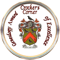 Crocker's Corner Genealogy Award of
Excellence